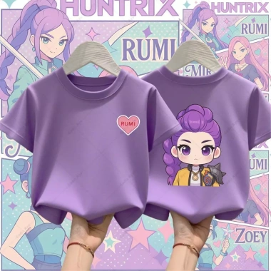 Krew Kapas Áo Thun Rujinu Huntrix Thiết Kế Hunter Nam Bé - Thời Trang Kpop Giá 85.999 VND 2