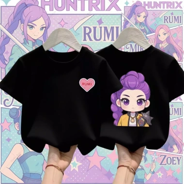 Krew Kapas Áo Thun Rujinu Huntrix Thiết Kế Hunter Nam Bé - Thời Trang Kpop Giá 85.999 VND 4