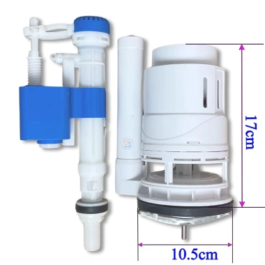 KS.29 Bộ xả bồn cầu 1 khối ABS đường kính 10cm, trong 8cm - Giá ưu đãi 236.000đ