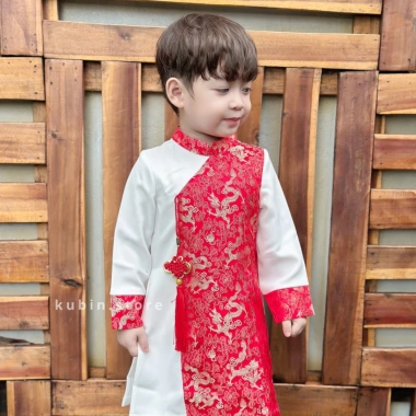 KUBIN Áo Dài Cách Tân Bé Trai Gâm Rồng Cao Cấp Size 8‑40kg Giá 75.000 VNĐ 3 KUBIN Áo Dài Cách Tân Bé Trai Gâm Rồng Cao Cấp Size 8‑40kg Giá 75.000 VNĐ 3