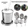 KUNHEV Cốc gấp du lịch thép không gỉ di động, nhẹ, bền, giá ưu đãi 62.260₫