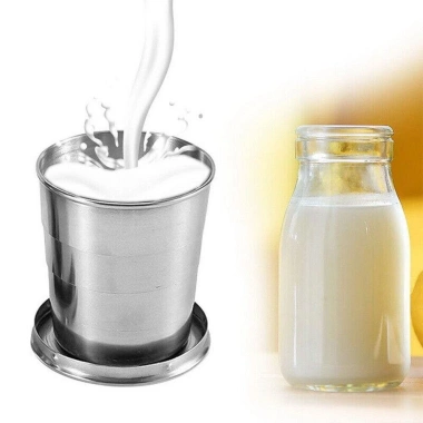 KUNHEV Cốc gấp du lịch thép không gỉ di động, nhẹ, bền, giá ưu đãi 62.260₫