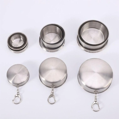 KUNHEV Cốc gấp du lịch thép không gỉ di động, nhẹ, bền, giá ưu đãi 62.260₫