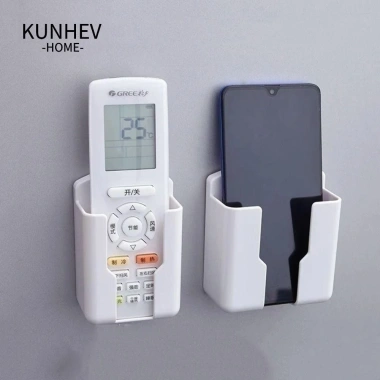 KUNHEV Giá đỡ điều khiển từ xa, hộp lưu trữ dính, treo TV & điều hòa không đục lỗ, kèm cắm điện thoại – 28,490đ