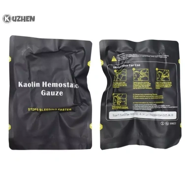 KUZHEN Huyết tĩnh Kaolin Z-Fold – Gạc chấn thương khẩn cấp, hòa tan, Dressing HOT