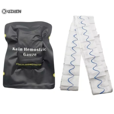 KUZHEN Huyết tĩnh Kaolin Z-Fold – Gạc chấn thương khẩn cấp, hòa tan, Dressing HOT