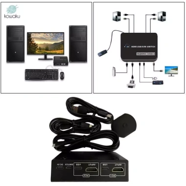 KVM Switch 2 Cổng Chia Sẻ 2 PC 4K 60Hz kèm 2 Cáp USB - Giá 356.400 VND 2