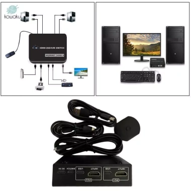 KVM Switch 2 Cổng Chia Sẻ 2 PC 4K 60Hz kèm 2 Cáp USB - Giá 356.400 VND 3