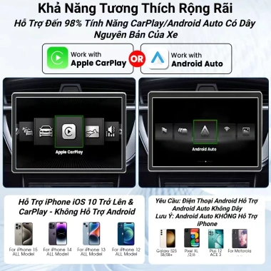 L9 CarPlay - Hỗ trợ 98% Xe có CarPlay/Android Auto, Cắm ngay - 346.000đ