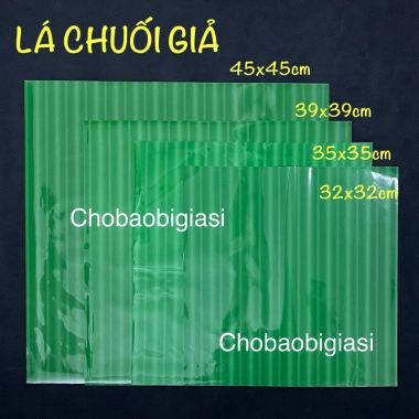 Lá chuối giả 1kg 35x35cm 120 lá cho gói chả, nem, bánh chưng, không biến dạng khi hấp luộc 113.979₫