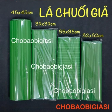 Lá chuối giả 1kg size 39x39cm khoảng 95 lá gói chả, nem, bánh chưng không biến dạng khi hấp - Giá ưu đãi 113.979đ