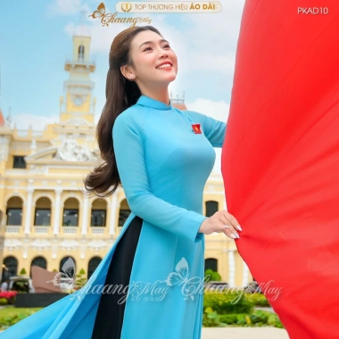 Lá cờ đỏ sao vàng thêu sẵn PKAD10 - Đính quần áo dài cách tân, nhiều kích thước 9