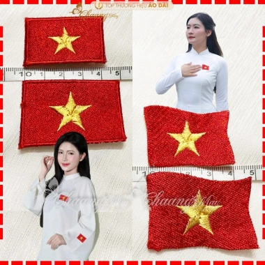 Lá Cờ Đỏ Sao Vàng Thêu Sẵn PKAD11 – Đính Quần Áo Dài Cách Tân Nữ Truyền Thống, Nhiều Kích Thước, Giá 14,307₫ 5