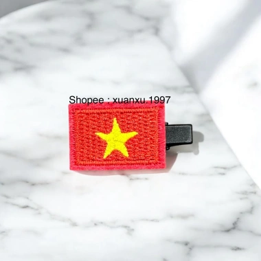Lá cờ đỏ sao vàng thêu ủi nhiệt gắn kẹp tóc, vá áo rách giá 4,450₫ 10 Lá cờ đỏ sao vàng thêu ủi nhiệt gắn kẹp tóc, vá áo rách giá 4,450₫ 10