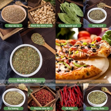 Lá kinh giới tây sấy lạnh 100g Oregano - Gia vị Âu ướp steak, pizza, mì ý 16.000 VND