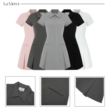 LA MERCI Váy Đầm Liền Chiết Eo Form Cao Cấp Cotton Thoáng Mát DV02 - Giá 339k 8