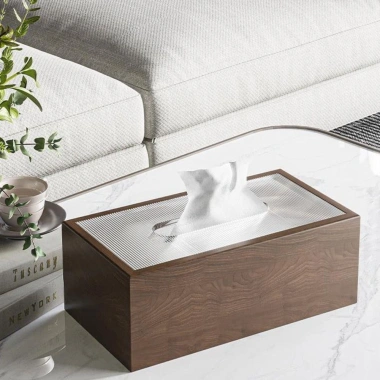 Labaicai Hộp đựng khăn giấy mộc mạc Quả óc chó Hạt gỗ - Trang trí nội thất và khách sạn, giảm 20 phần trăm chỉ 96.250 đồng
