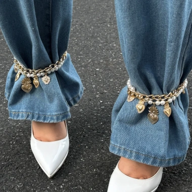Lắc Chân Tầng Kim Loại Mix Hạt Trai Boho - Phóng Khoáng, Lấp Lánh, Giá 79.200₫