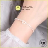 Lắc tay bạc 925 Hanada Trái Tim Vô Cực Đính Đá Lấp Lánh Vòng tay dây rút 4