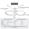 Lắc tay bạc 925 Hanada Trái Tim Vô Cực Đính Đá Lấp Lánh Vòng tay dây rút 7