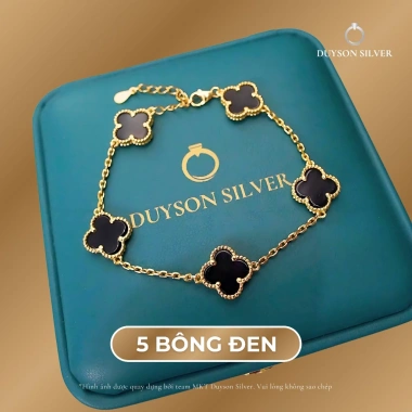 Lắc tay bạc 925 Ý mạ vàng 14k cỏ bốn lá Duyson Silver Vòng tay nữ giá 1,150,000₫ 10