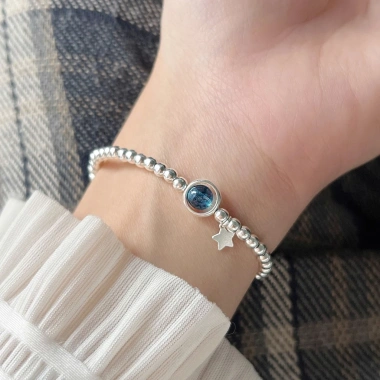 Lắc tay bạc Blue Sapphire 21cm - Đá xanh lung linh, giá ưu đãi 869.000₫ 2