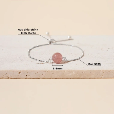Lắc tay bạc đá thạch anh phong thủy – Vòng tay tiểu thư xinh xắn may mắn, tình yêu Udumbara – Giá chỉ 373,365₫