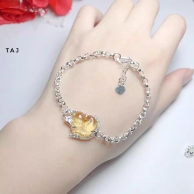 Lắc tay bạc mặt Hồ LY phong thuỷ - Bạc tây sang trọng giảm giá 21% chỉ 365.000₫