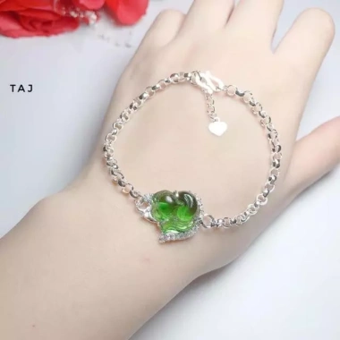 Lắc tay bạc mặt Hồ LY phong thuỷ - Bạc tây sang trọng giảm giá 21% chỉ 365.000₫