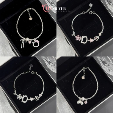 Lắc tay bạc nữ CHY SILVER kitty hạt vỡ trẻ trung dễ thương - giá ưu đãi 500k