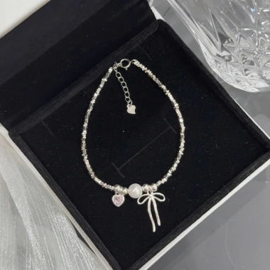 Lắc tay bạc nữ CHY SILVER kitty hạt vỡ trẻ trung dễ thương - giá ưu đãi 500k
