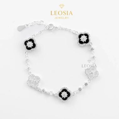 Lắc tay bạc nữ cỏ 4 lá LEOSIA LA69 sang trọng - Quà tặng người yêu, giảm 22% 7