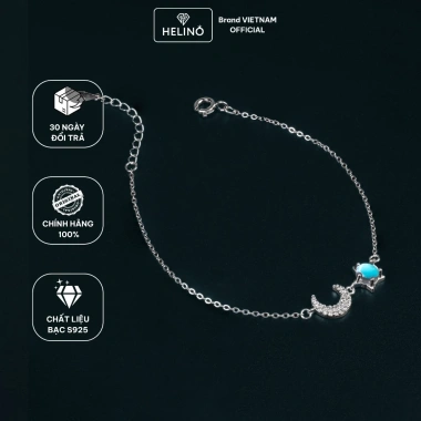 Lắc tay bạc nữ Helino Moonstone S925 - Mặt trăng lấp lánh, giảm giá 499.000đ
