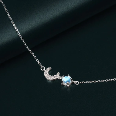 Lắc tay bạc nữ Helino Moonstone S925 - Mặt trăng lấp lánh, giảm giá 499.000đ