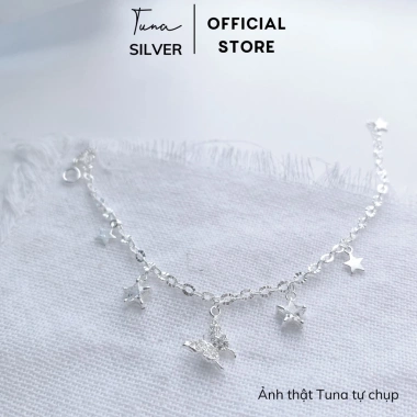 Lắc tay bạc nữ hình hồ điệp, vòng bướm TUNA SILVER đính đá chuẩn bạc - 499k 3