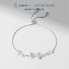 Lắc Tay Bạc Nữ JENSY Nơ Sang Mix Đá Dây Rút Audrey LTARS5.983 Vòng Tay 925