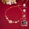 Lắc tay bạc nữ Laura Jewelry vòng cỏ bốn lá đá lấp lánh, dây rút 925 - 509.000