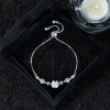 Lắc tay bạc nữ Laura Jewelry vòng cỏ bốn lá đá lấp lánh, dây rút 925 - 509.000 3