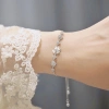 Lắc tay bạc nữ Laura Jewelry vòng cỏ bốn lá đá lấp lánh, dây rút 925 - 509.000 8