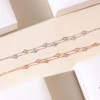 Lắc tay bạc nữ mạ vàng hồng 18K & bạch kim LAV134 - Cỏ bốn lá 2 dây Hera, 960k 6