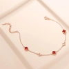 Lắc tay bạc nữ mạ vàng hồng 18K LAVESTA cỏ 4 lá đá Wendy tỏa sáng, chỉ 815.000 VND 7