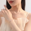 Lắc tay bạc nữ mạ vàng hồng 18K LAVESTA LAV061 cỏ 4 lá đôi thiết kế mới sang chảnh - Giá ưu đãi 840k 2