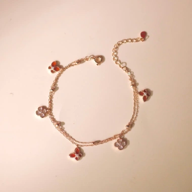 Lắc tay bạc nữ mạ vàng hồng 18K LAVESTA LAV115 Cloverfly Cánh bướm đỏ quyến rũ 1,090,000₫