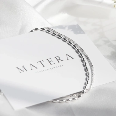 Lắc tay bạc nữ MATERA S925 2 lớp dải gạo bắt sáng cao cấp - giảm 22%