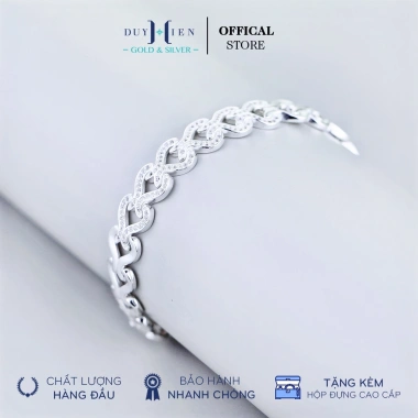 Lắc Tay Bạc Nữ Nguyên Chất Duy Hiển S990 Hình Trái Tim Bản To Dày Dặn - Giá 1.879.000 VND