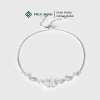 Lắc tay bạc nữ PMJ mặt cỏ bốn lá đá lấp lánh, dây rút, đính đá – 489.000 VND