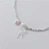 Lắc tay bạc nữ PMJ - Vòng tay hạt Charm nơ thắt, trái tim đá hồng cá tính PMJS372L giá ưu đãi 689.000₫ 3
