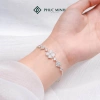 Lắc tay bạc nữ PMJ171 - Vòng tay mặt hoa đính đá, dây rút cá tính, giá 499k 3