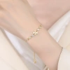 Lắc tay bạc nữ PMJ171 - Vòng tay mặt hoa đính đá, dây rút cá tính, giá 499k 5