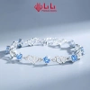 Lắc tay bạc nữ S925 Anaya Đá CZ cao cấp hình trái tim ghép đôi, giảm giá 20%
